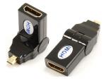 Micro HDMI male to HDMI A female adaptor,swing type