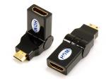 Mini HDMI male to HDMI A female adaptor,swing type

