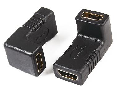 HDMI A female to HDMI A female adaptor,90˚ angle type

