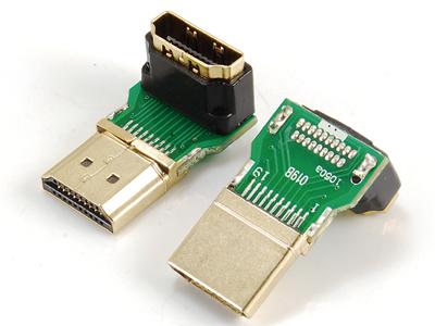 HDMI A male to,HDMI A female,adaptor,90˚ angle type

