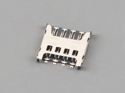 Micro SIM Card Connector,8P,PUSH PULL,H1.5mm