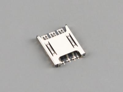 Nano SIM Card Connector,PUSH PULL,6Pin,H1.4mm,with CD Pin