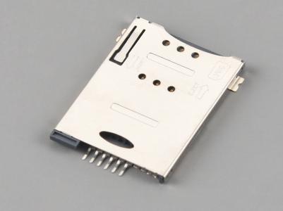 SIM Card Connector,PUSH PUSH,6P,H1.85mm,without Post