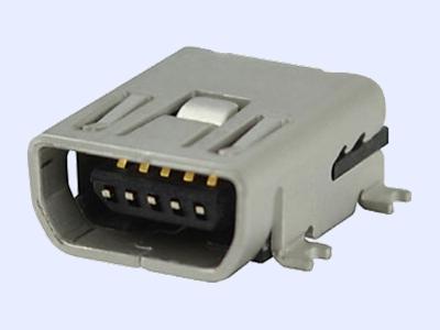 5P AB type R/A SMD Mini USB connector socket