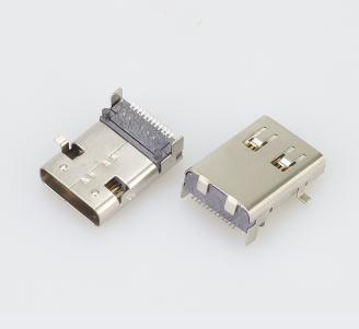 24P DIP+SMD L=12.0mm USB 3.1 type C connector female socket 