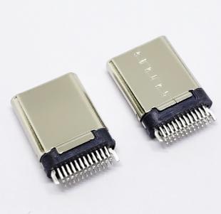  24P Vertical Splint L=10.5mm USB 3.1 type C connector male plug (T=0.80mm)