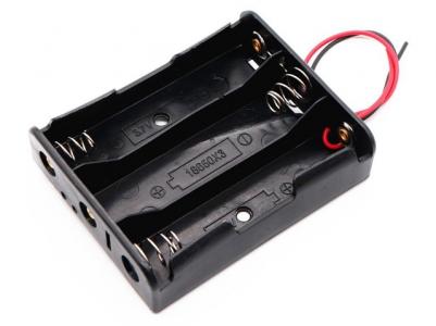 Supporto Porta Batterie 18650 Parallelo 3.7V Con Fili - Custodia Per 3 Celle Li-ion Fai Da Te