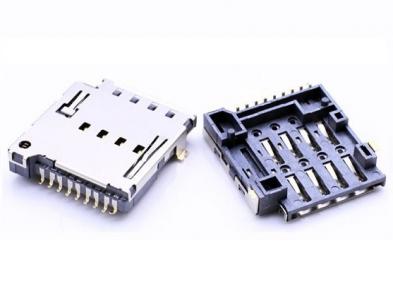 Micro SIM Card Connector,8P＋1P,PUSH PUSH,H3.65mm