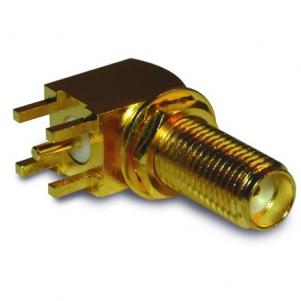 PCB Mount SMA Connector Right Angle (Jack,Female,50Ω) L23.5mm