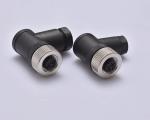 M12 Plug Male Connector,Right angled,A B D Coding