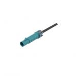 Mini fakra connector plug 1X1,spring pin for crimping RG174, RG316