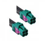 Mini fakra connector jack 2X2,spring pin for crimping RG174, RG316