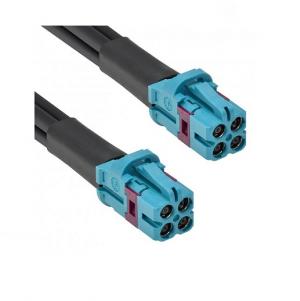 Mini fakra connector jack 2X2,spring pin for crimping RG174, RG316