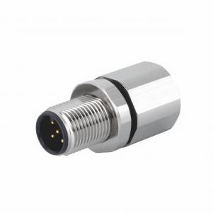 M12 male-female in one, through wall type, panel mount connector,A coding