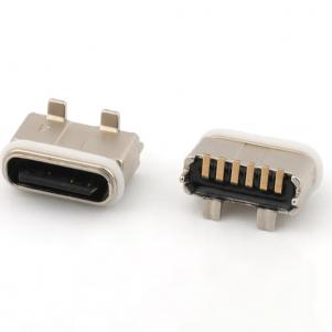 SMT USB Type-C 6P IPX7 Waterproof Connector