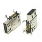 24P SMT Double shell side USB 3.1 type C connector female socket