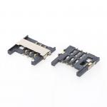 6P SIM Card Connector,PUSH PULL,H1.90mm