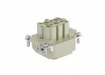 Female Inserts,Contacts 6+PE,Spring connection,16A 500V
