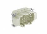 Male Inserts,Contacts 10+PE,Spring connection,16A 500V
