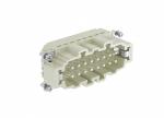 Male Inserts,Contacts 16+PE,Spring connection,16A 500V