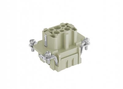 Female Inserts,Contacts 6+PE,Crimp connection,16A 500V