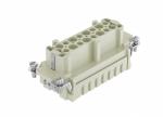 Female Inserts,Contacts 16+PE,Crimp connection,16A 500V