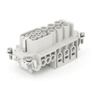 Female Inserts,Contacts 6/6+PE,Screw connection,10A 50V/120V