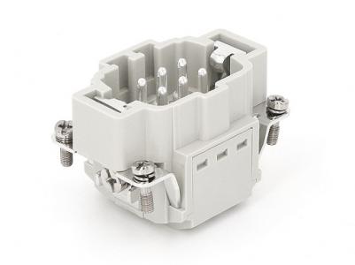Male Inserts,Contacts 6+PE,Spring connection,16A 500V