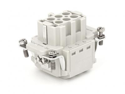 Male Inserts,Contacts 6+PE,Spring connection,16A 500V