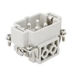 Male Inserts,Contacts 4+PE,Screw connection,35A 690V