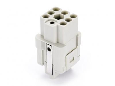 Female Inserts,Contacts 7+PE,Crimp connection,10A 400V