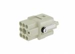Female Inserts,Contacts 7+PE,Crimp connection,10A 400V