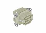 Male Inserts,Contacts 10+PE,Crimp connection,16A 500V