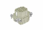 Female Inserts,Contacts 10+PE,Crimp connection,16A 500V