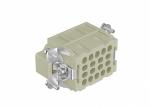 Male Inserts,Contacts 18+PE,Crimp connection,16A 500V