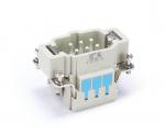 Male Inserts,Contacts 6+PE,Spring connection,16A 500V