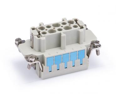 Female Inserts,Contacts 10+PE,Spring connection,16A 500V
