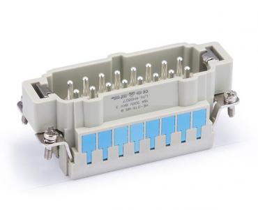 Male Inserts,Contacts 16+PE,Spring connection,16A 500V