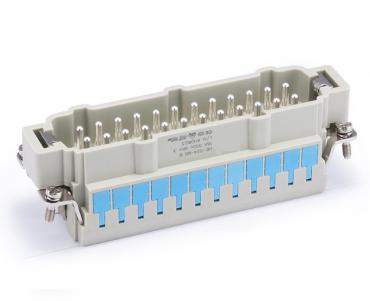 Male Inserts,Contacts 24+PE,Spring connection,16A 500V
