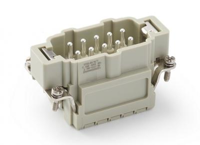 Male Inserts,Contacts 10+PE,Spring connection(quick),16A 500V