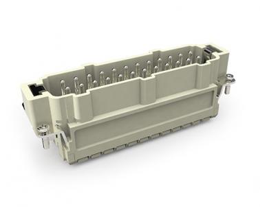 Male Inserts,Contacts 24+PE,Spring connection(quick),16A 500V