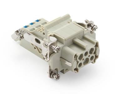 Female Inserts,Contacts 6+PE,Spring connection(quick),16A 500V