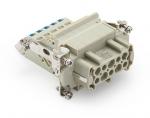 Female Inserts,Contacts 10+PE,Spring connection(quick),16A 500V