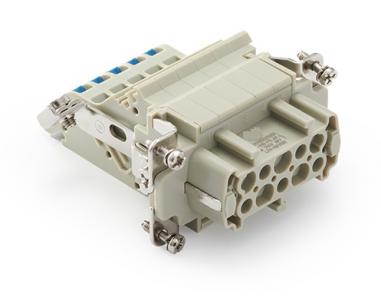 Female Inserts,Contacts 10+PE,Spring connection(quick),16A 500V