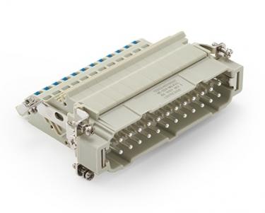 Male Inserts,Contacts 24+PE,Spring connection(quick),16A 500V
