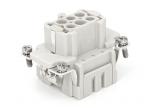 Female Inserts,Contacts 6+PE,Spring connection,16A 500V