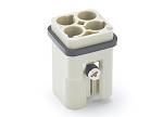 Male Inserts,Contacts 3+PE,Crimp connection,40A 400V