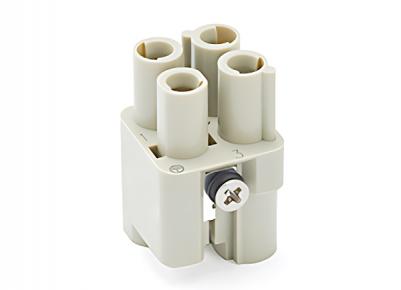 Female Inserts,Contacts 3+PE,Crimp connection,40A 400V