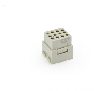 Fiber optic module,Crimp connection,Contacts 12,Female,1.5A/50V