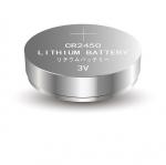 Li-MnO2 Coin Battery CR2450,3V 600mAh,Temperature -20℃ ~ +70℃